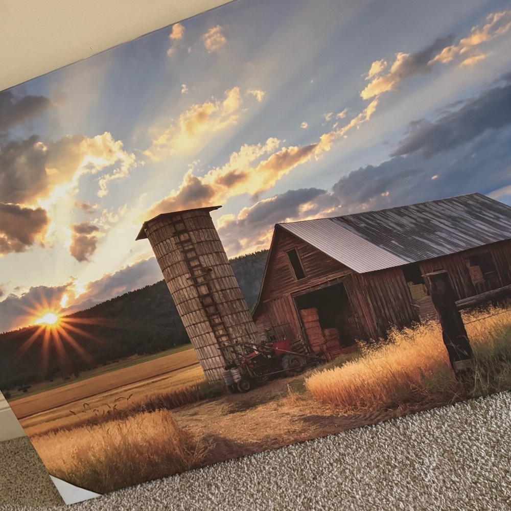 Rustic Farmhouse Sunset Wall Art
